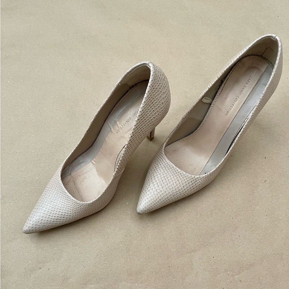 Zara Cream Heels